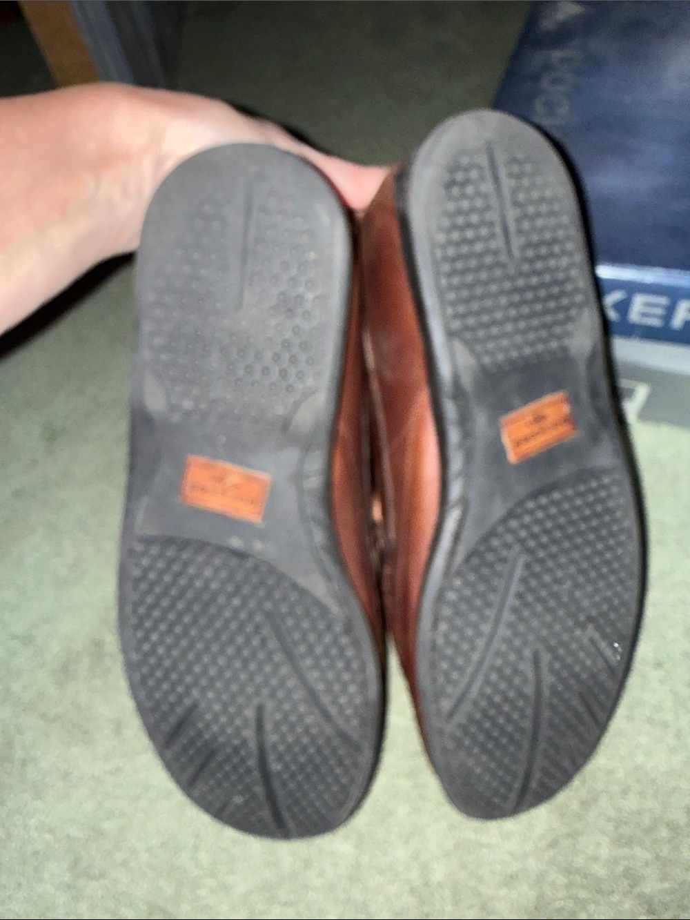 Dockers Brown Woven Leather Slip-On Loafers - Picture 7 of 8